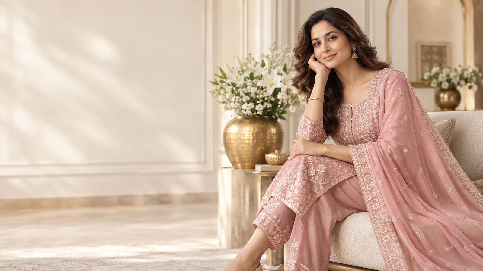 Floral Print A-line Kurta
